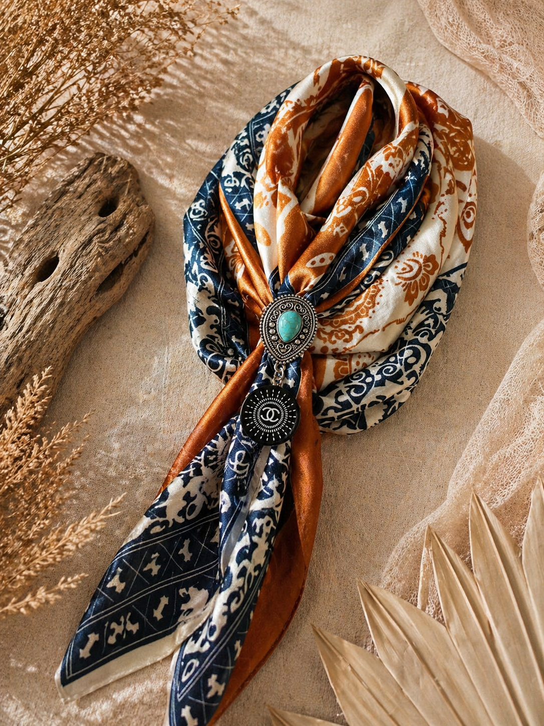 Black Wild Rag Slide | Western Scarf Slide Accessory