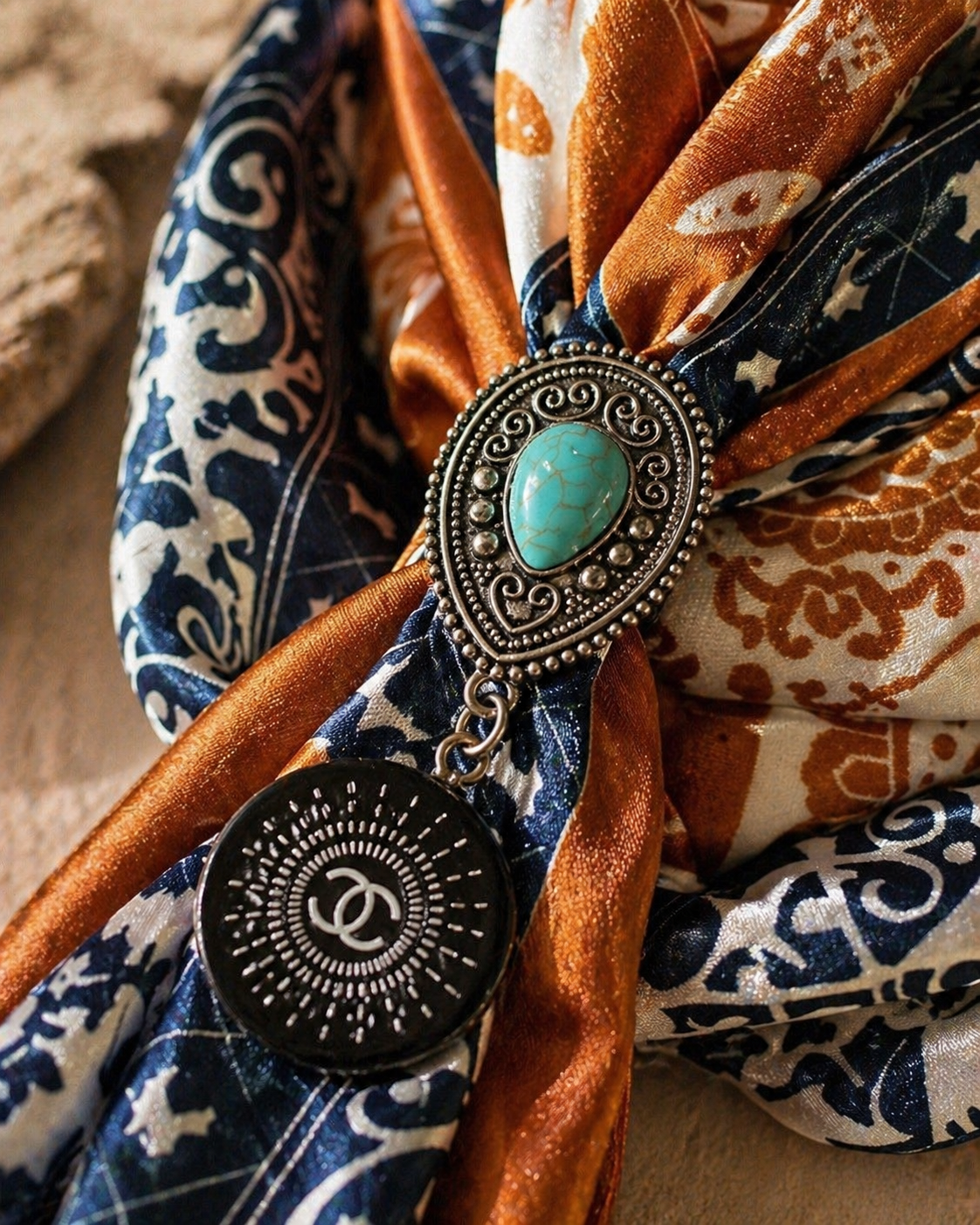 Black Wild Rag Slide | Western Scarf Slide Accessory