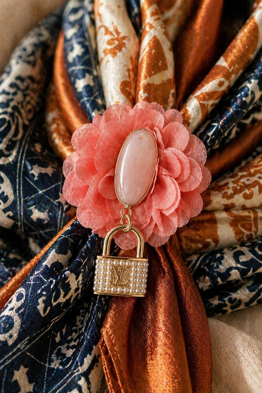 Floral Wild Rag Slide | Western Scarf Slide Accessory