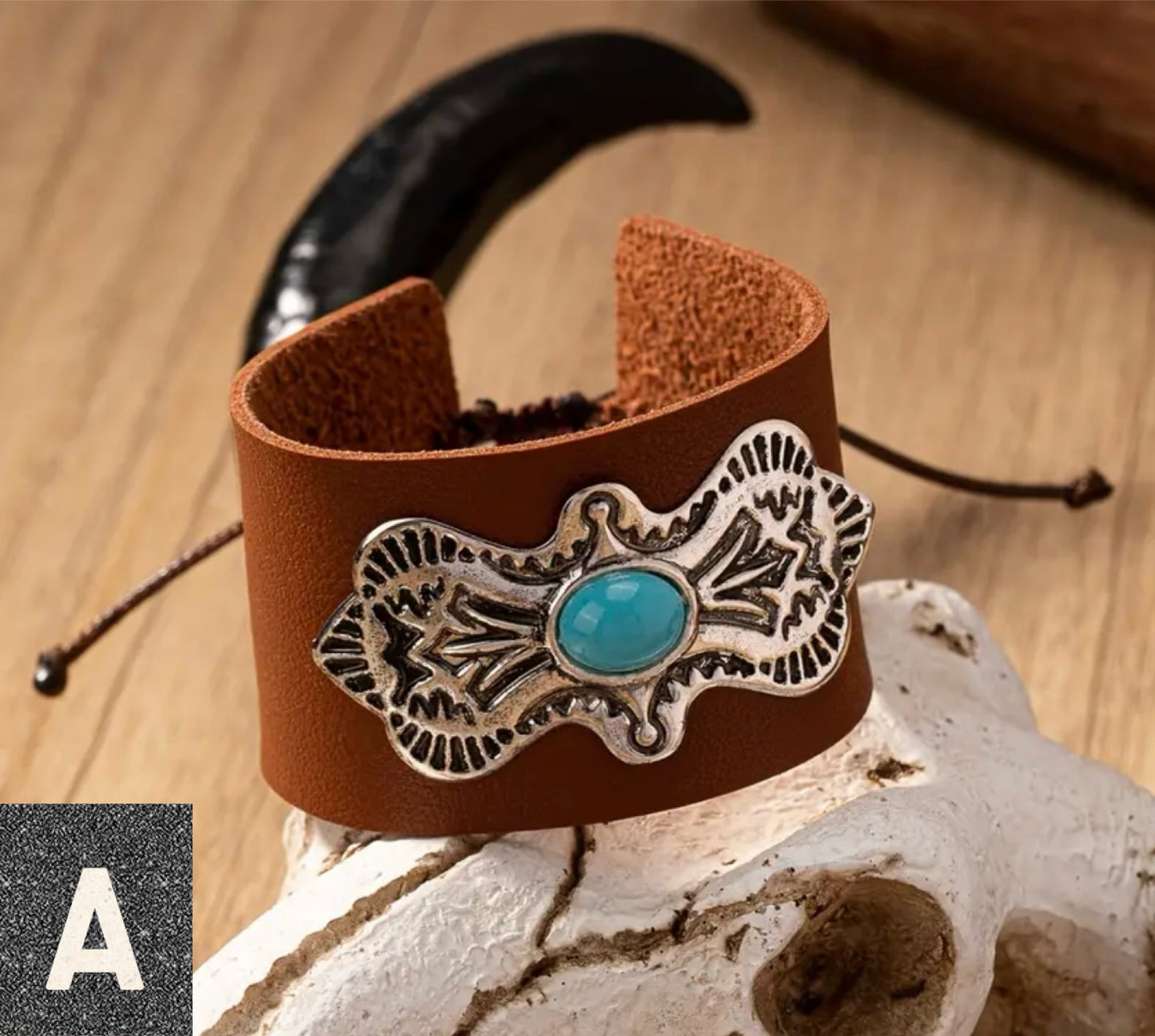 Adjustable Leather Cuff Bracelet