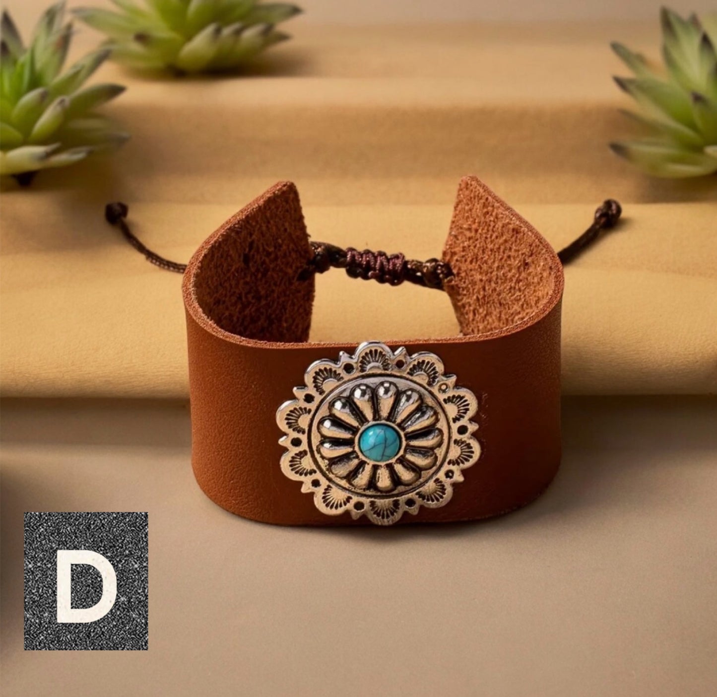 Adjustable Leather Cuff Bracelet