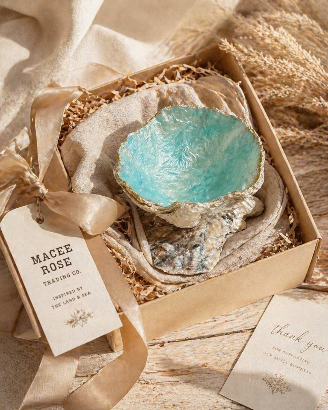 Oyster Shell Trinket Dish Home Decor