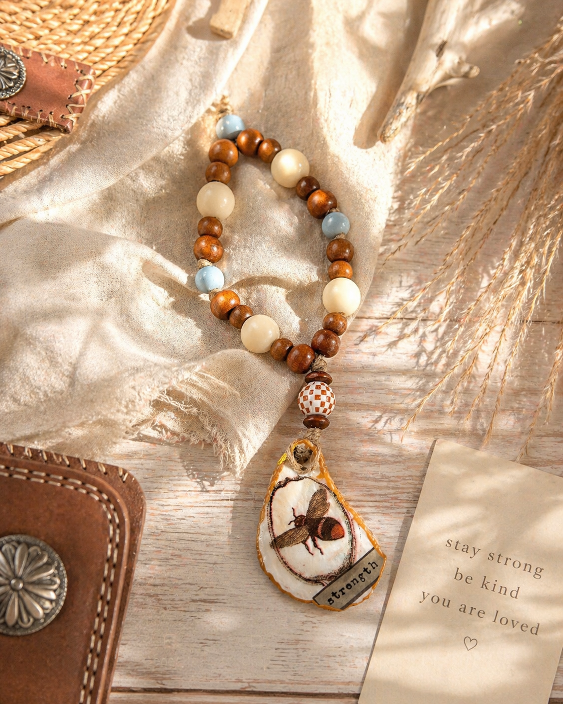 Bee Wine Bottle Charm | Handcrafted Coastal Wine Decor Gift