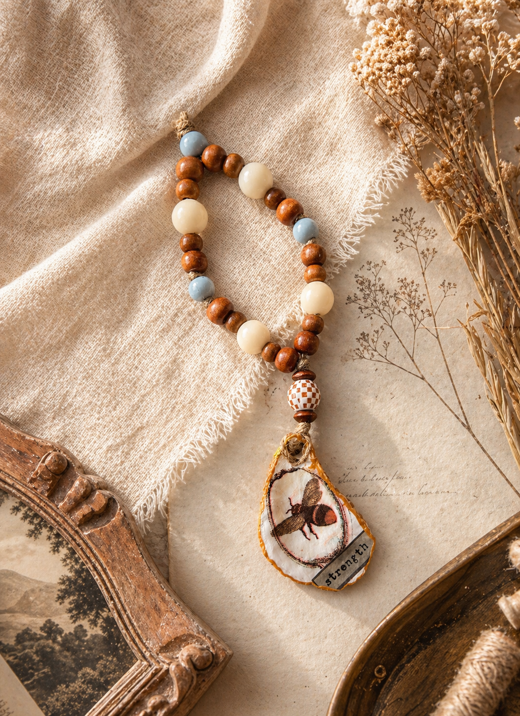 Bee Wine Bottle Charm | Handcrafted Coastal Wine Decor Gift