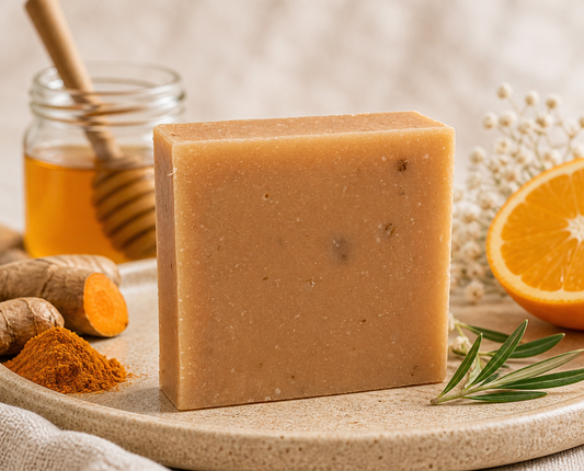 Turmeric Honey Orange Artisan Soap Bar | Brightening Citrus Soap