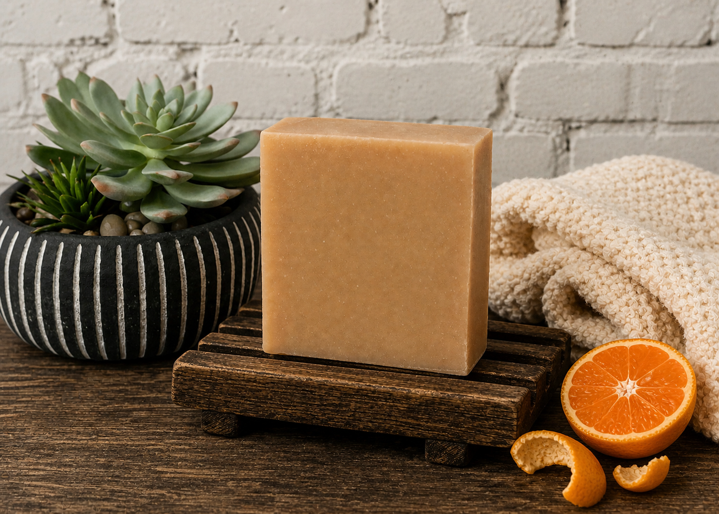 Citron & Mandarin Artisan Soap Bar | Citrus Bath Soap