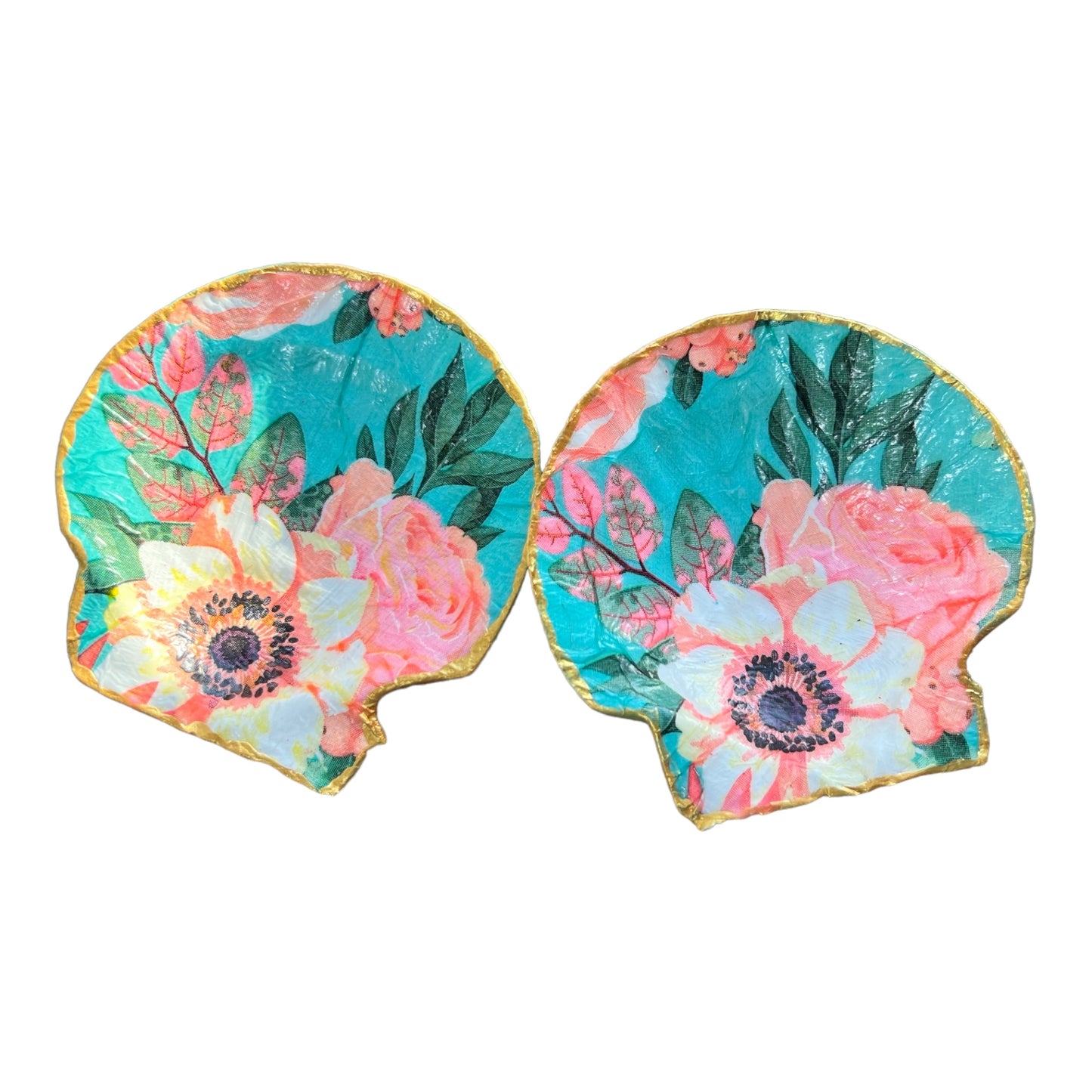 Shell Trinket Dish - Pink & Teal