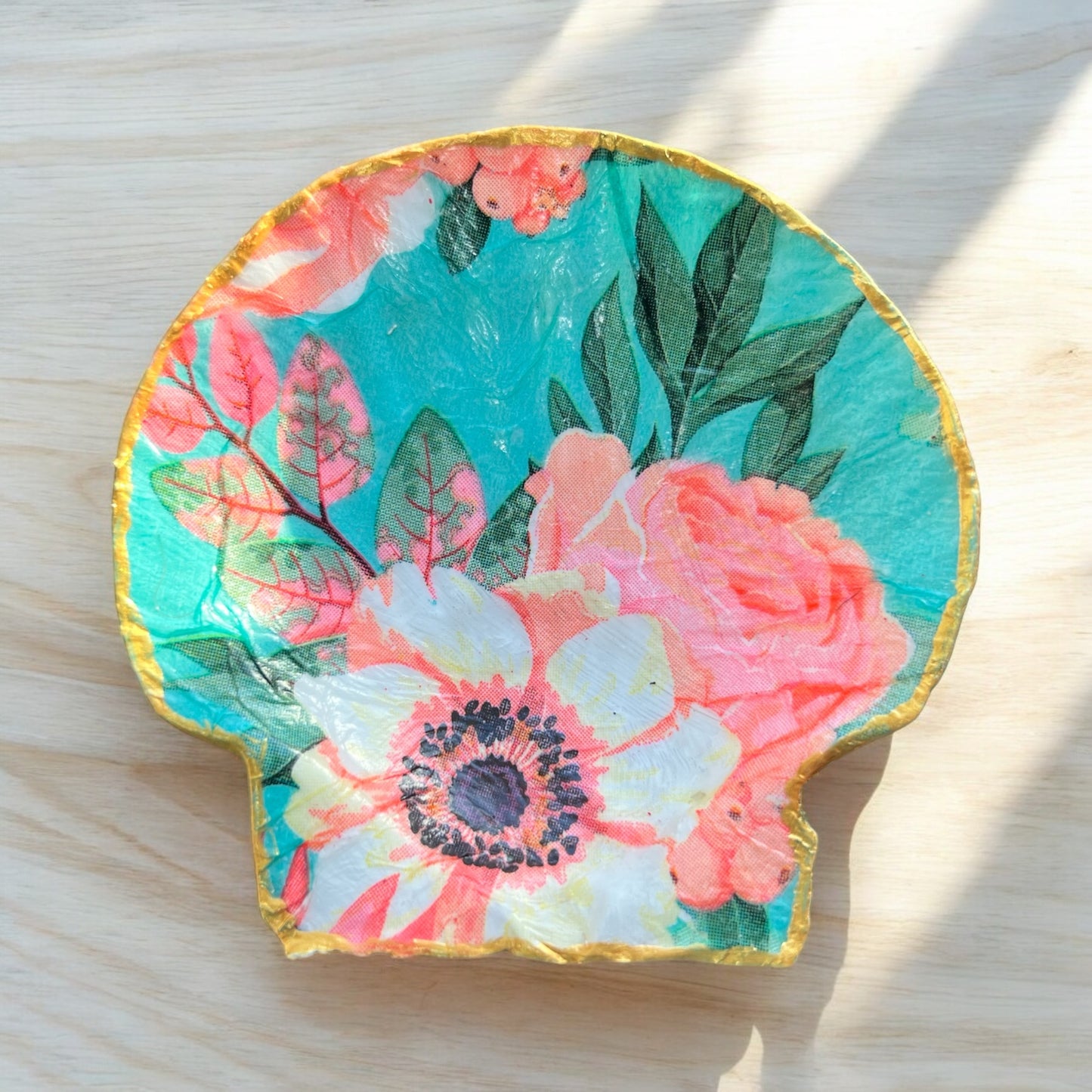 Shell Trinket Dish - Pink & Teal