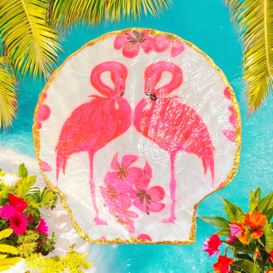 Shell Trinket Dish - Pink Flamingo