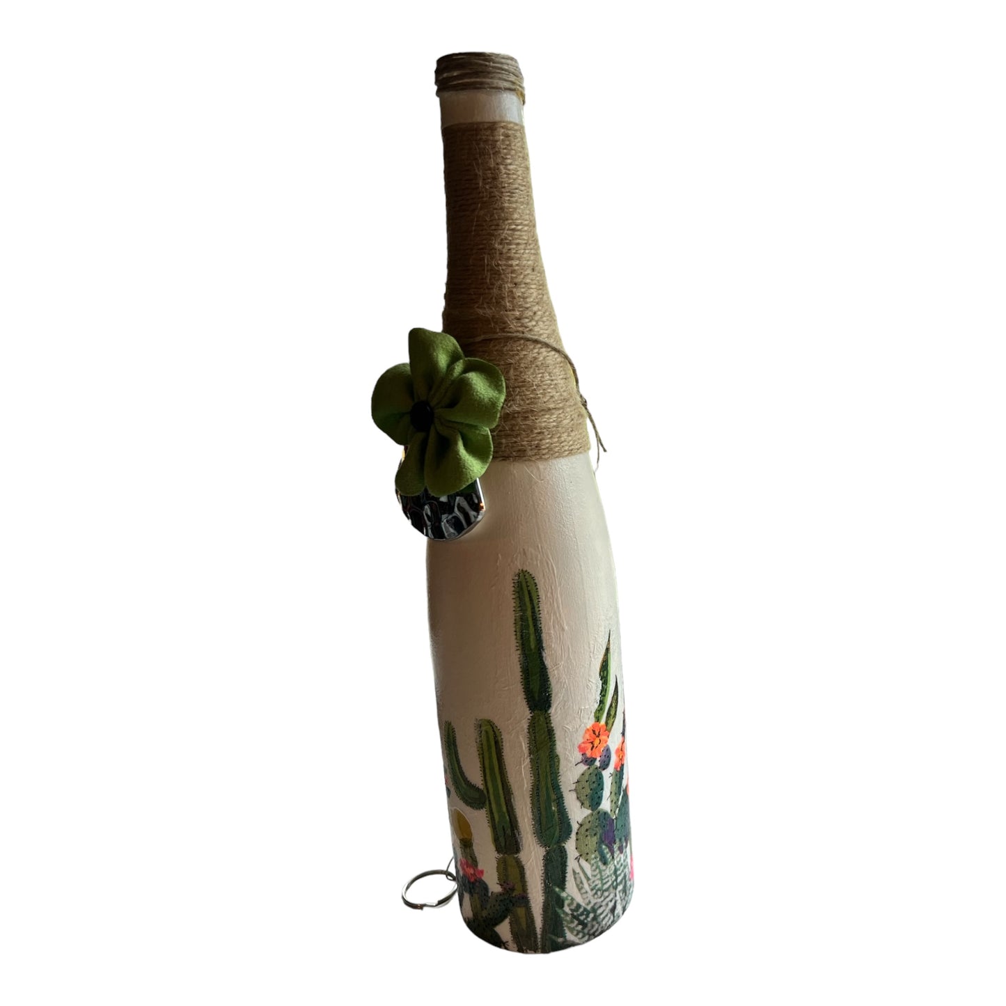 Wine Bottle Incense Burner - Cactus Garden