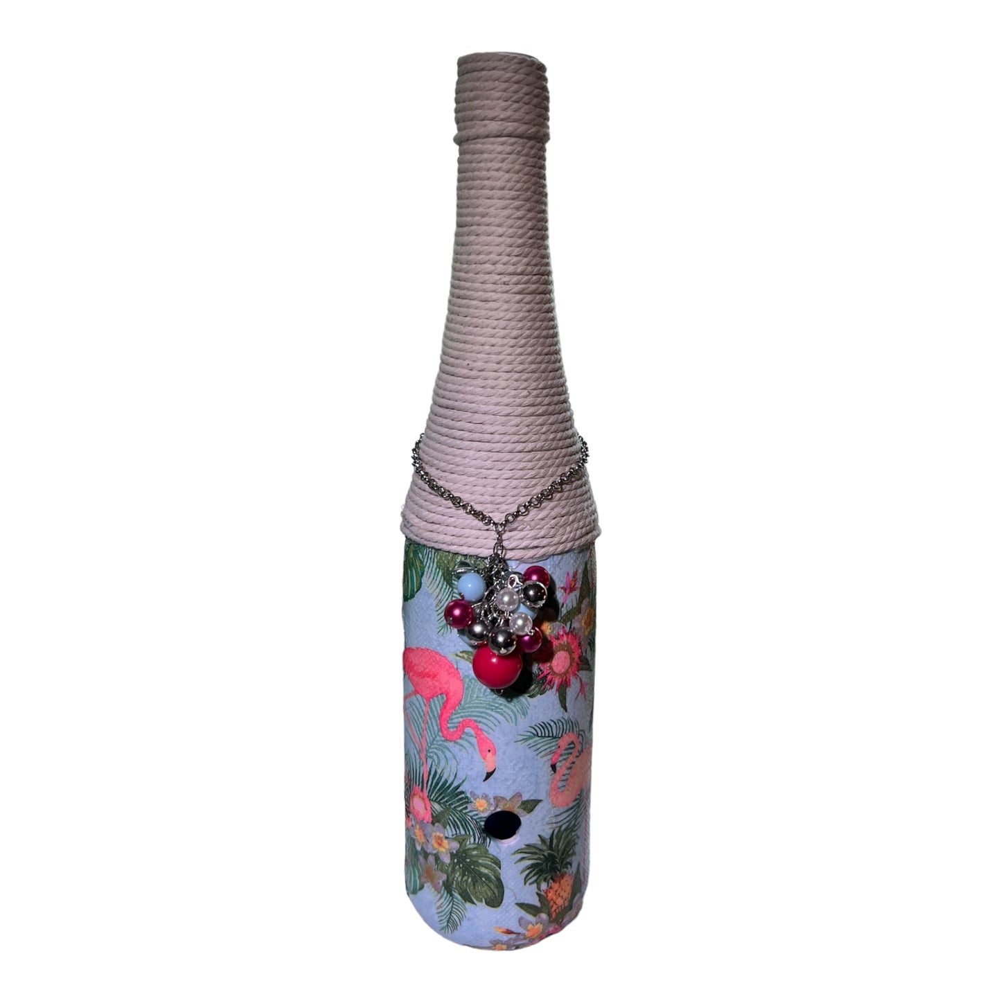 Wine Bottle Incense Burner - Fancy Flamingo