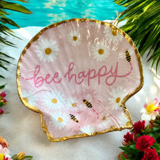 Shell Trinket/Ring Dish - Bee Happy