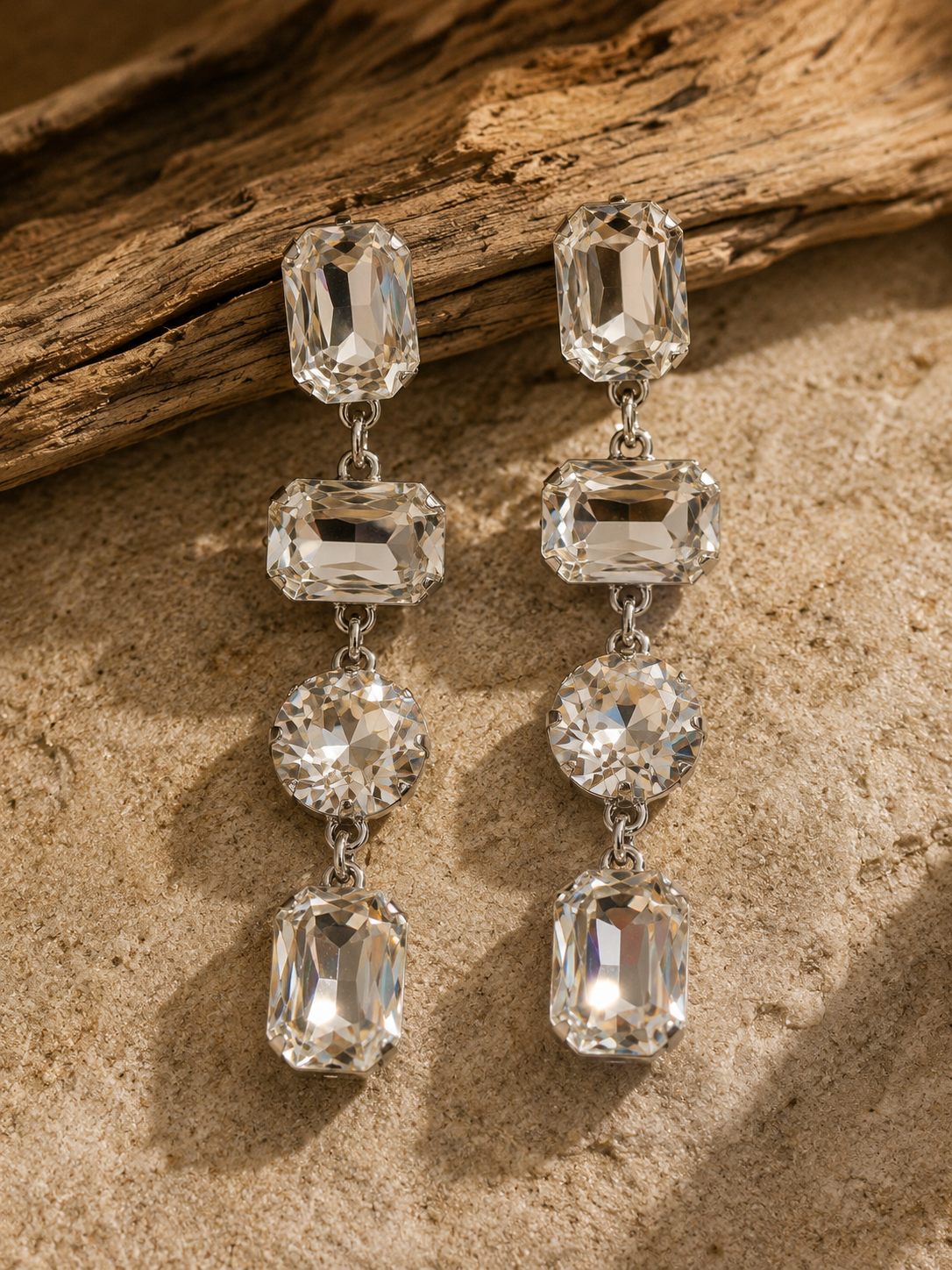 Crystal Cascade Statement Earrings