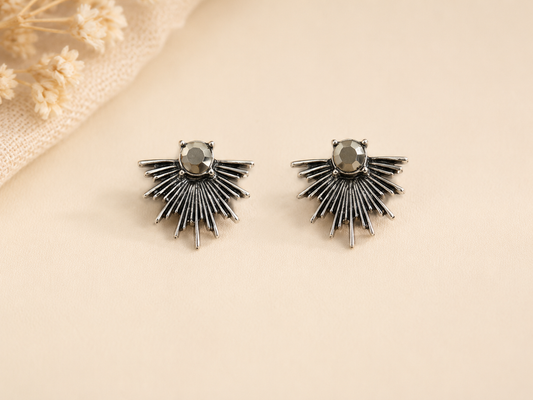 Sunburst Statement Stud Earrings