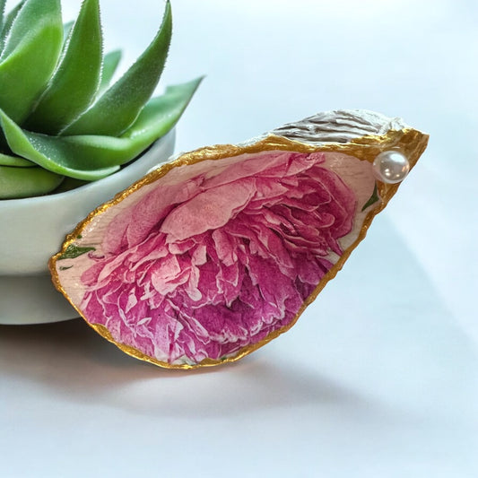 Shell Trinket Dish Decor - Peony