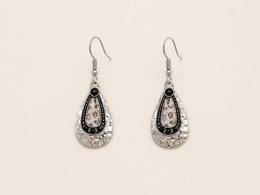Silver Spur Statement Earrings