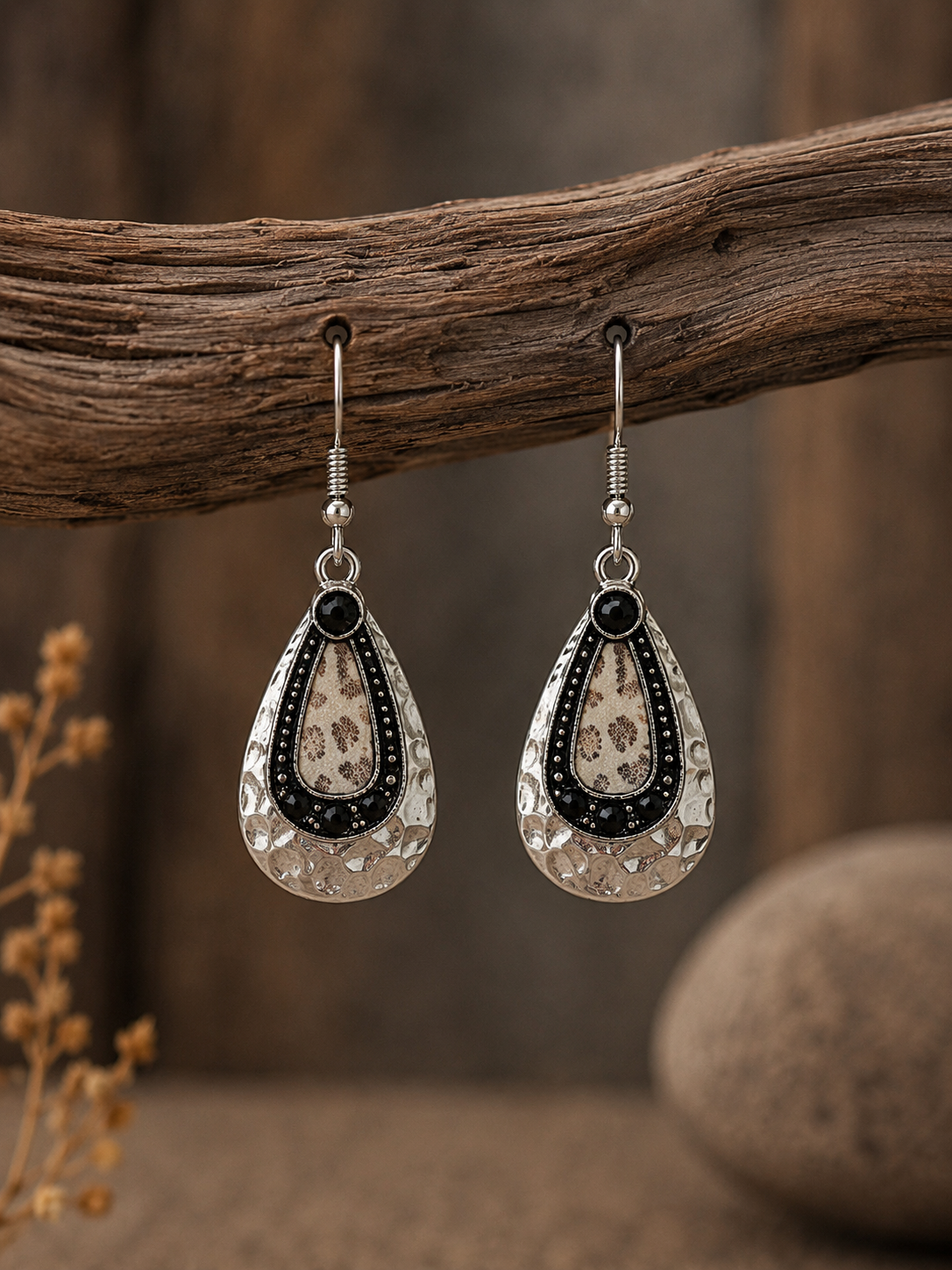 Silver Spur Statement Earrings