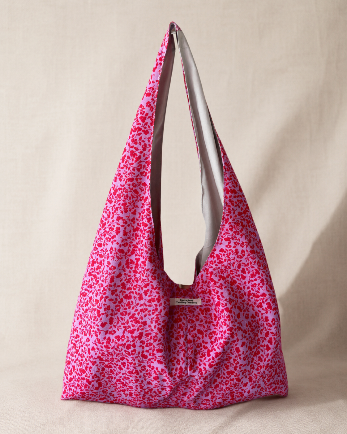 Pink Cottagecore Slouchy Hobo Bag – Handmade Floral Tote