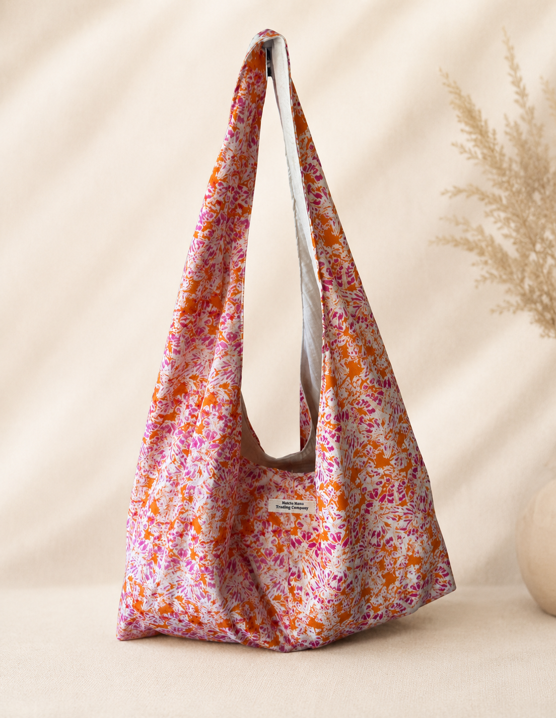 Sunset Bloom Handmade Slouchy Hobo Bag – Boho Floral Tote