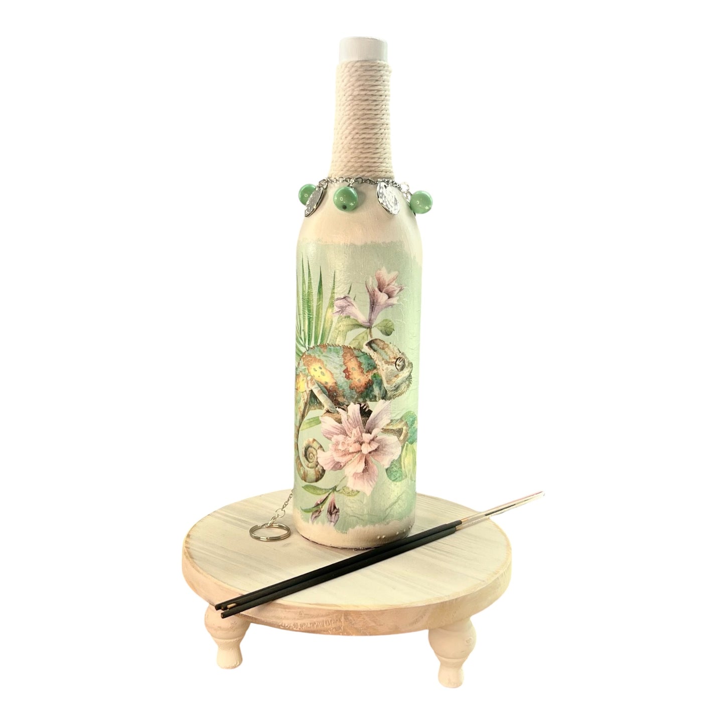 Wine Bottle Incense Burner - Chameleon