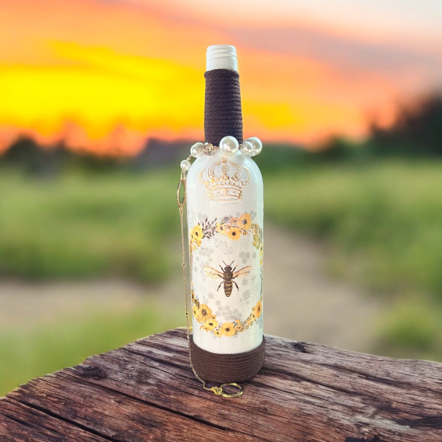 Wine Bottle Incense Burner - Golden Bee