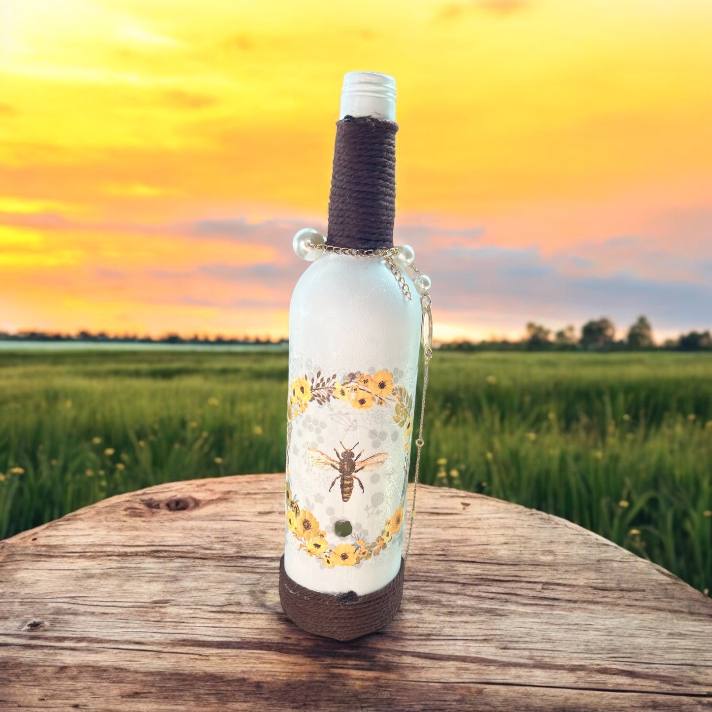 Wine Bottle Incense Burner - Golden Bee