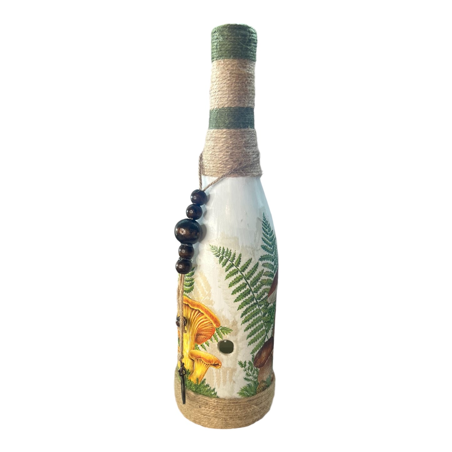 Wine Bottle Incense Burner - Mushrooms