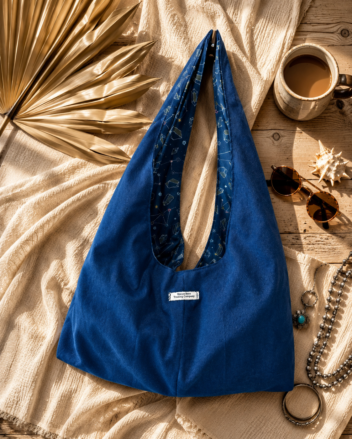 Midnight Constellation Reversible Slouchy Hobo Bag