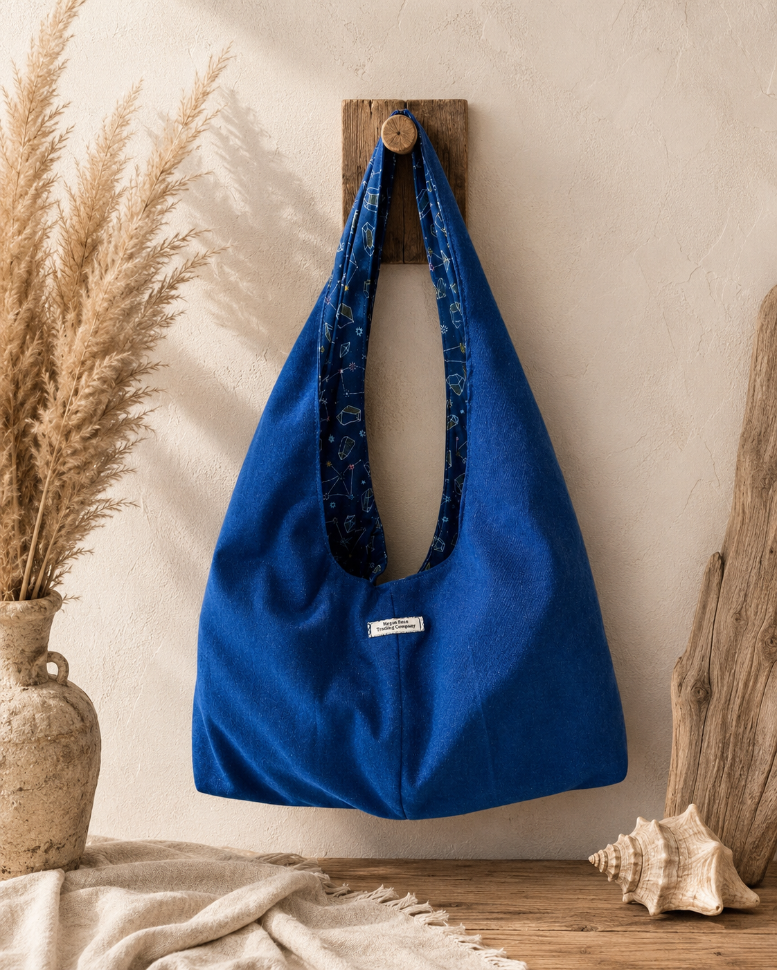 Midnight Constellation Reversible Slouchy Hobo Bag