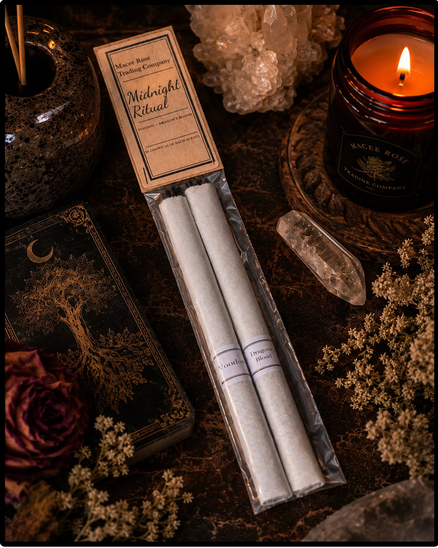 Midnight Ritual Curated Incense Collection | Voodoo + Dragon’s Blood | 20 Count