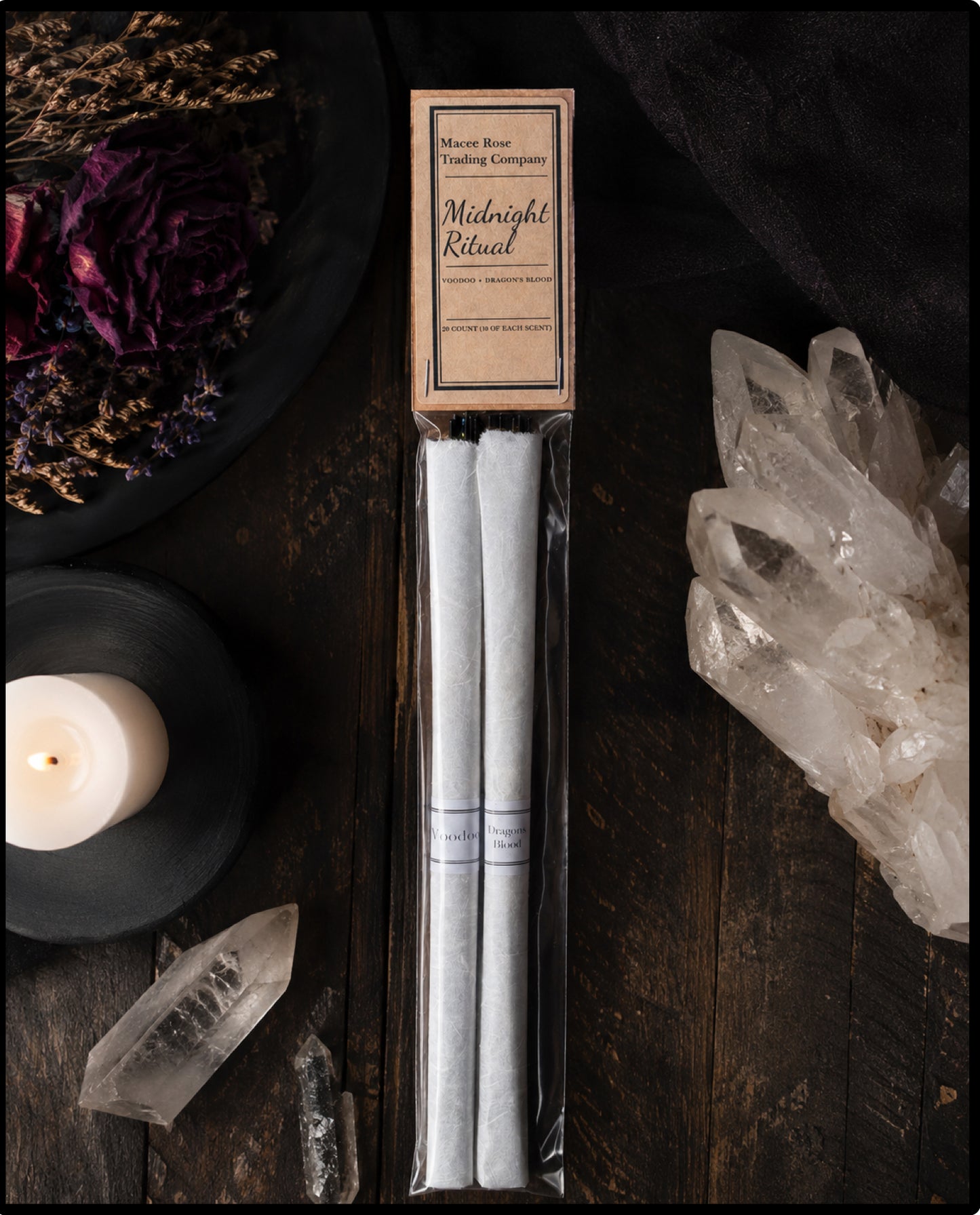 Midnight Ritual Curated Incense Collection | Voodoo + Dragon’s Blood | 20 Count