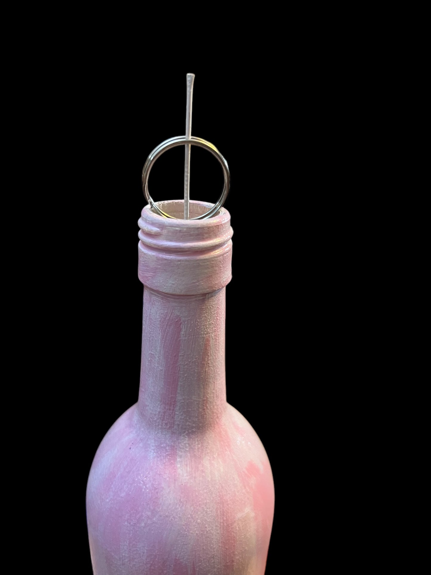 Hanging Wine Bottle Incense Burner - Pink, White