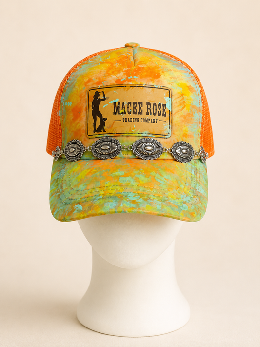 One Of A Kind - Desert Patina Painted Trucker Hat
