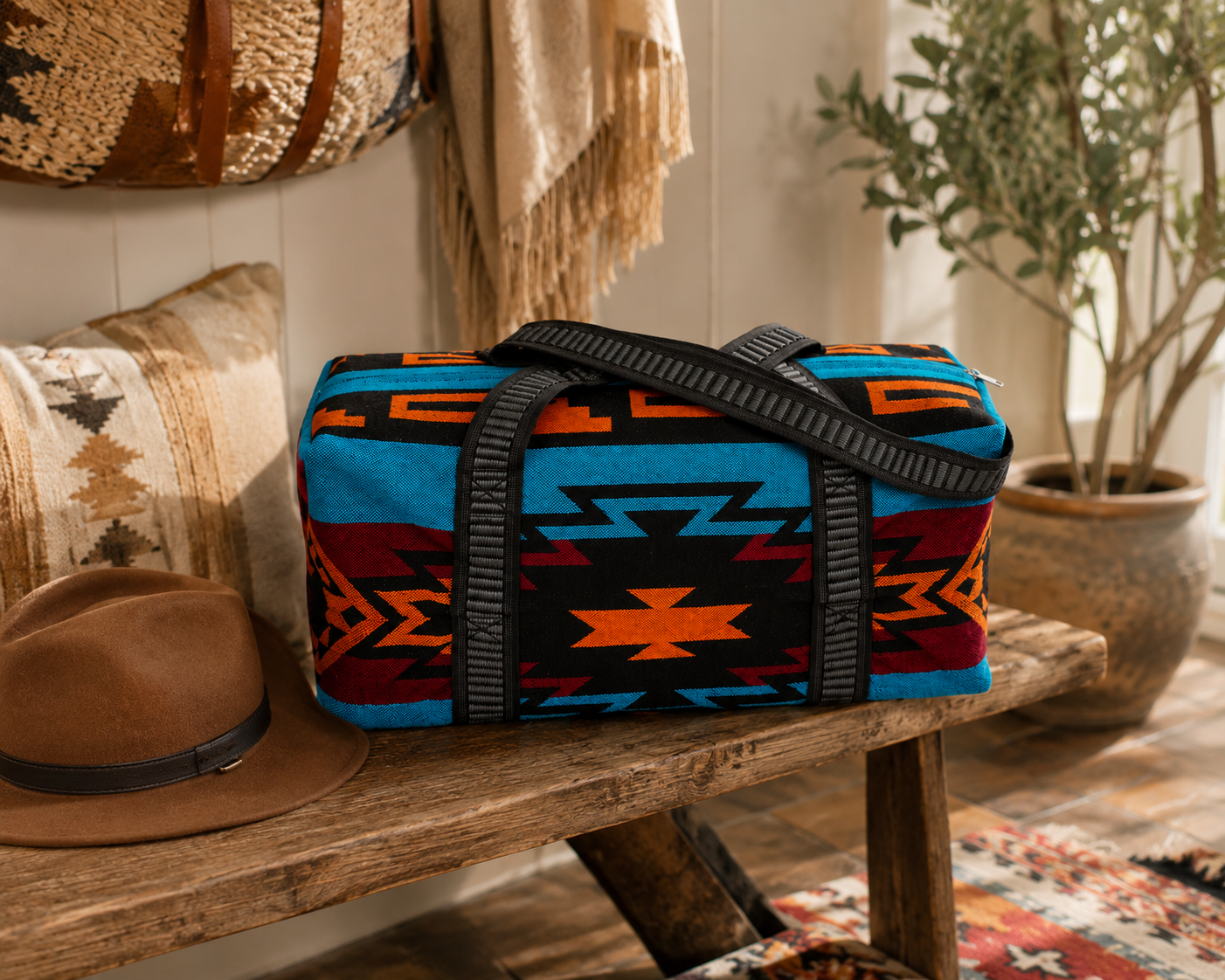 Southwestern Woven Weekender Bag – 4 Styles