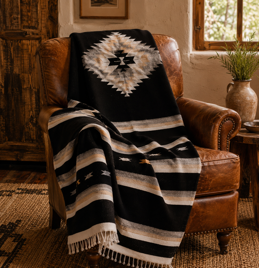 La Paz Southwestern Blanket – Black