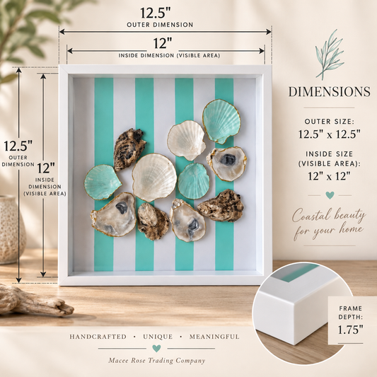 Aqua Tide Handcrafted Shell Shadowbox
