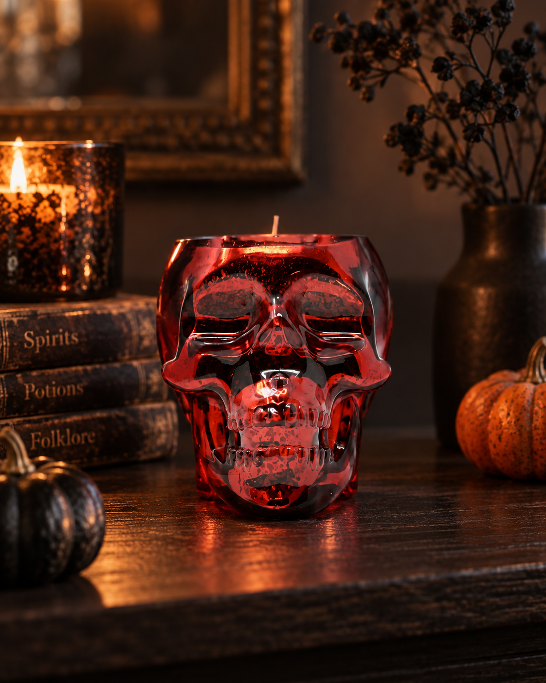 Limited Edition Halloween Skull Candle 8 oz: Wicked Apple