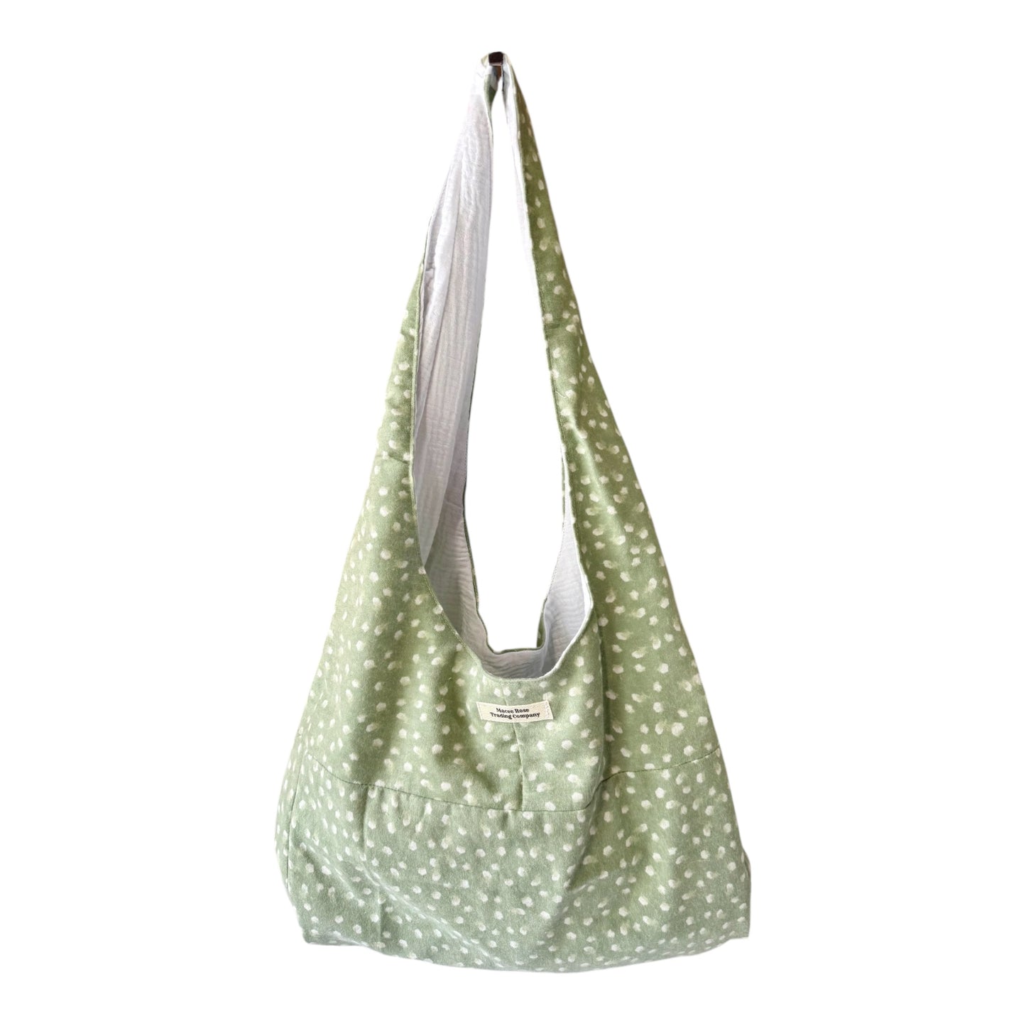 Coastal Boho Sage Green Slouchy Hobo Bag – Handmade Everyday Shoulder Bag