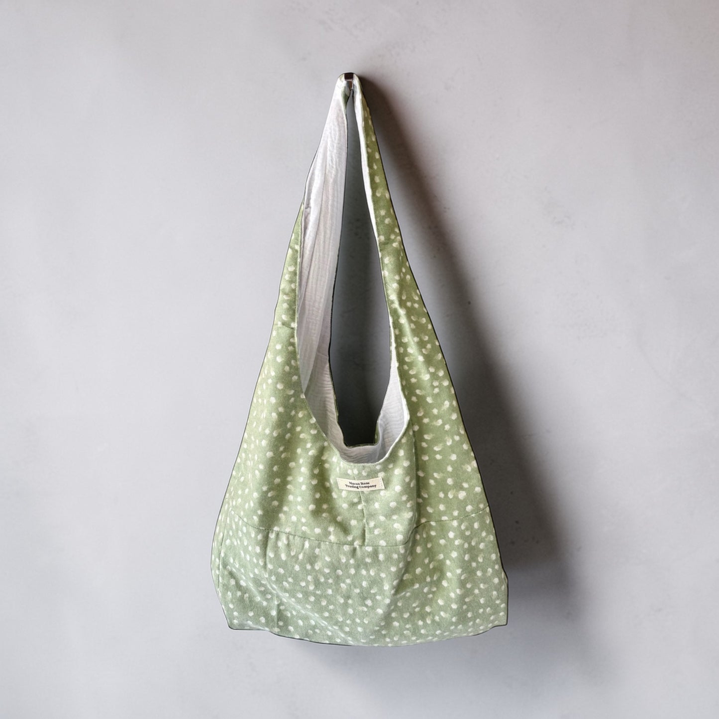 Coastal Boho Sage Green Slouchy Hobo Bag – Handmade Everyday Shoulder Bag