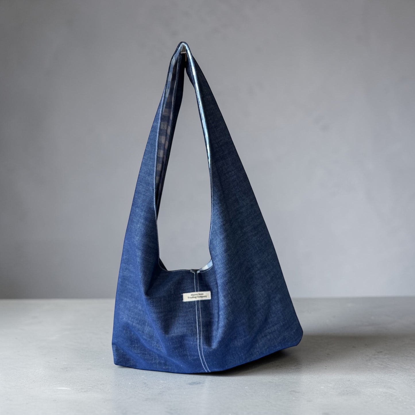 Classic Denim Slouchy Hobo Bag – Handmade Boho Western Coastal Tote