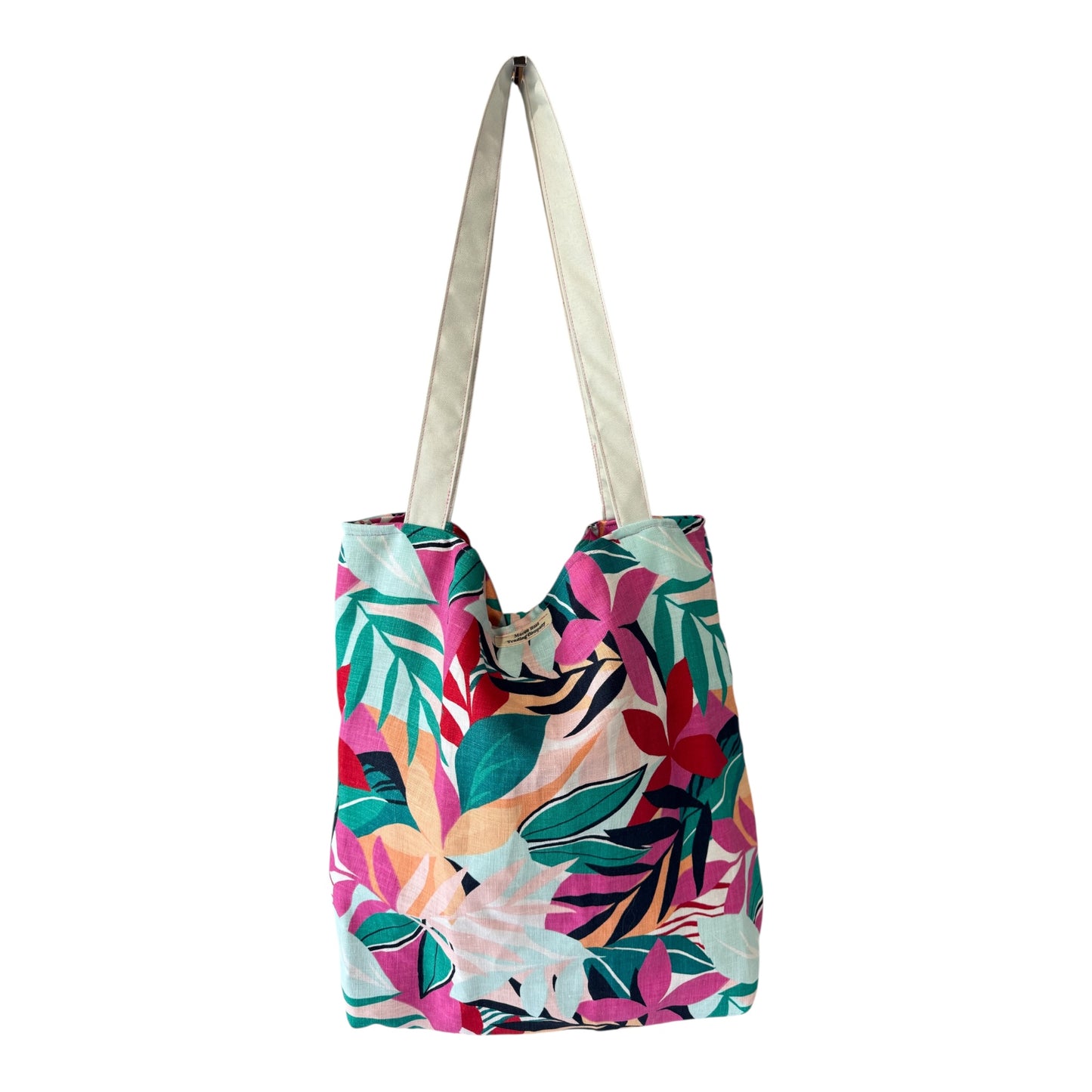 Tropical Breeze Reversible Tote Bag – Handmade Coastal Boho Shoulder Bag