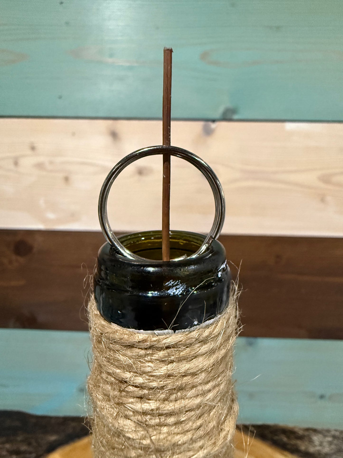 Western Upcycled Wine Bottle Incense Burner | Rustic Boho Fragrance Decor