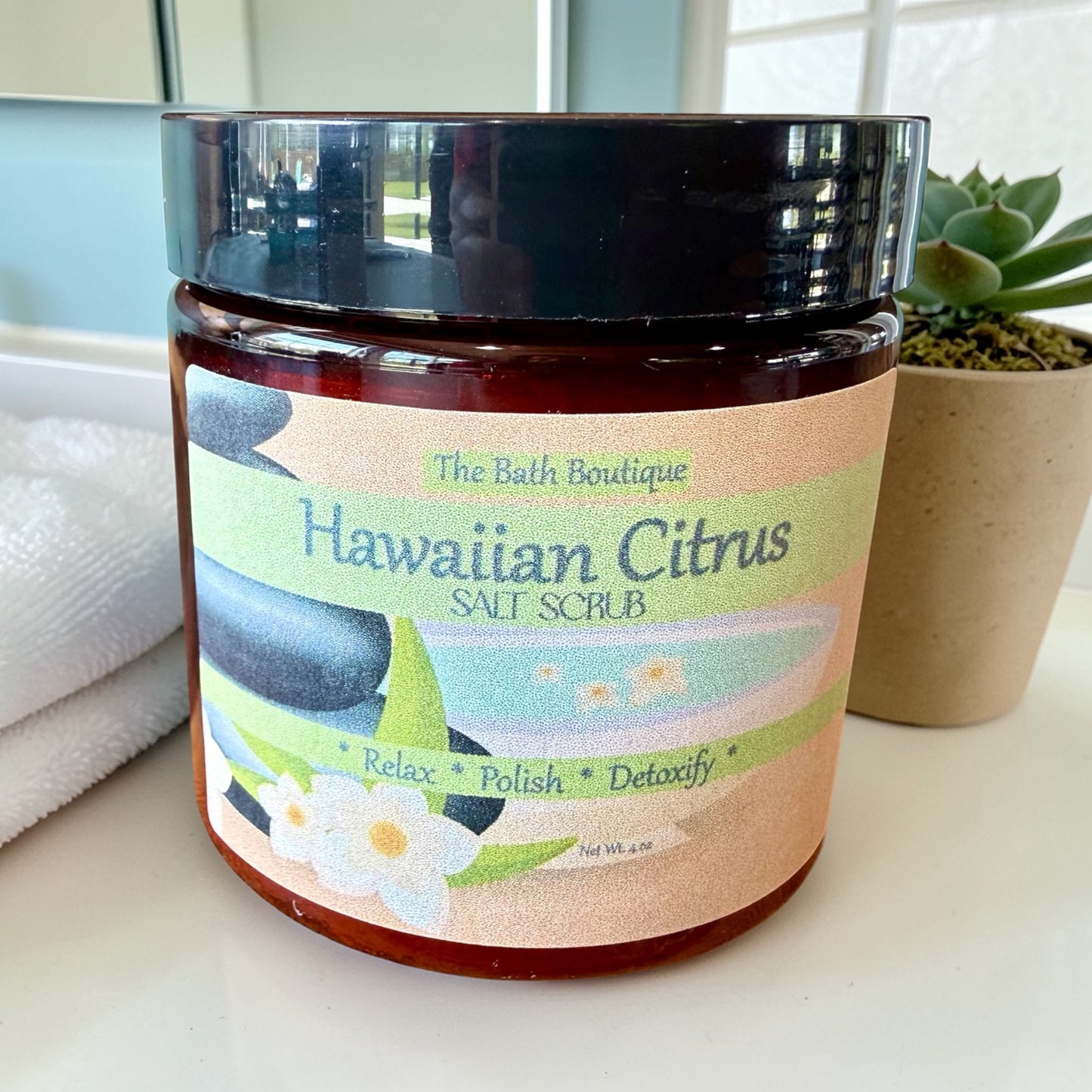 Hawaiian Citrus Salt Scrub | Tropical Exfoliating Body Scrub