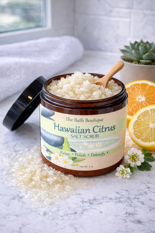 Hawaiian Citrus Salt Scrub | Tropical Exfoliating Body Scrub