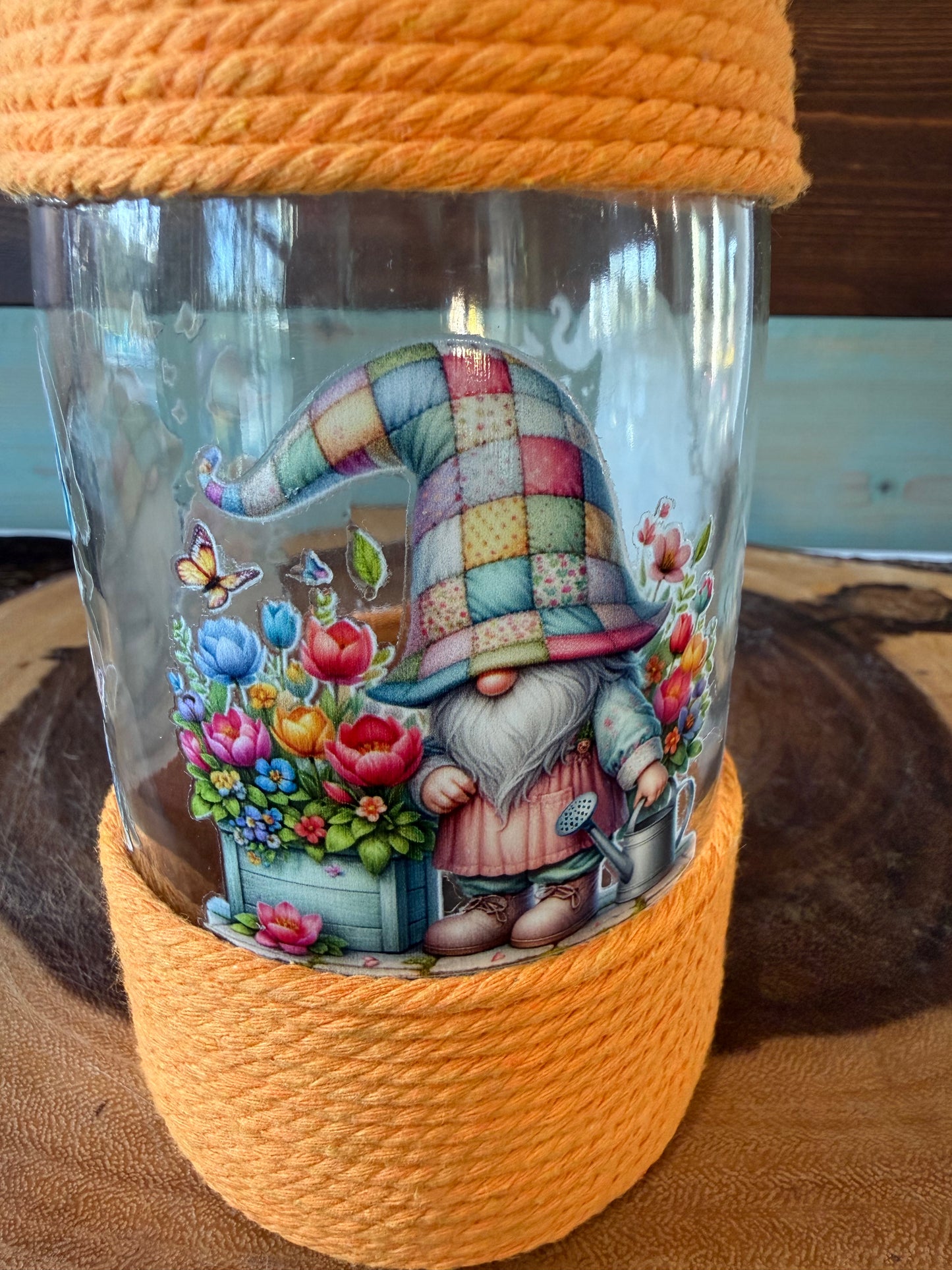 Garden Gnome Upcycled Wine Bottle Incense Burner | Boho Home Fragrance Decor