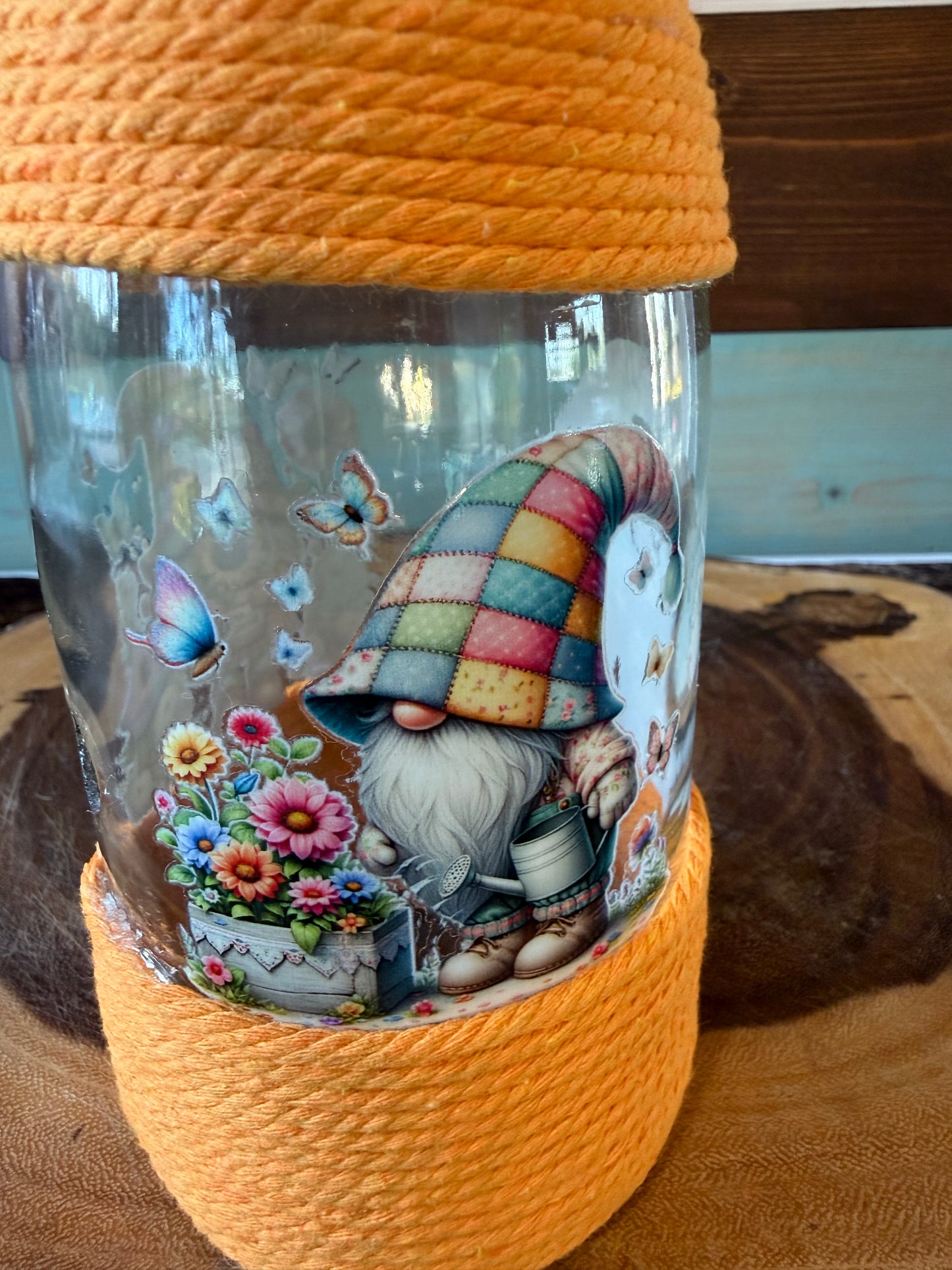 Garden Gnome Upcycled Wine Bottle Incense Burner | Boho Home Fragrance Decor