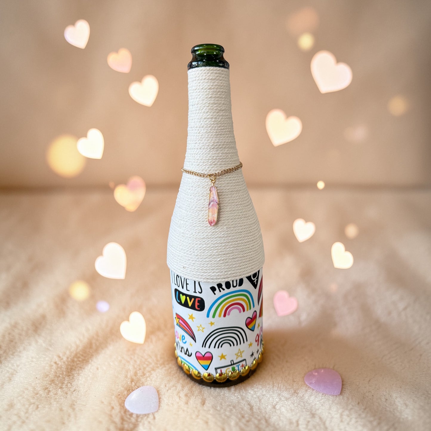 Love is Love Upcycled Wine Bottle Incense Burner | Home Fragrance Decor