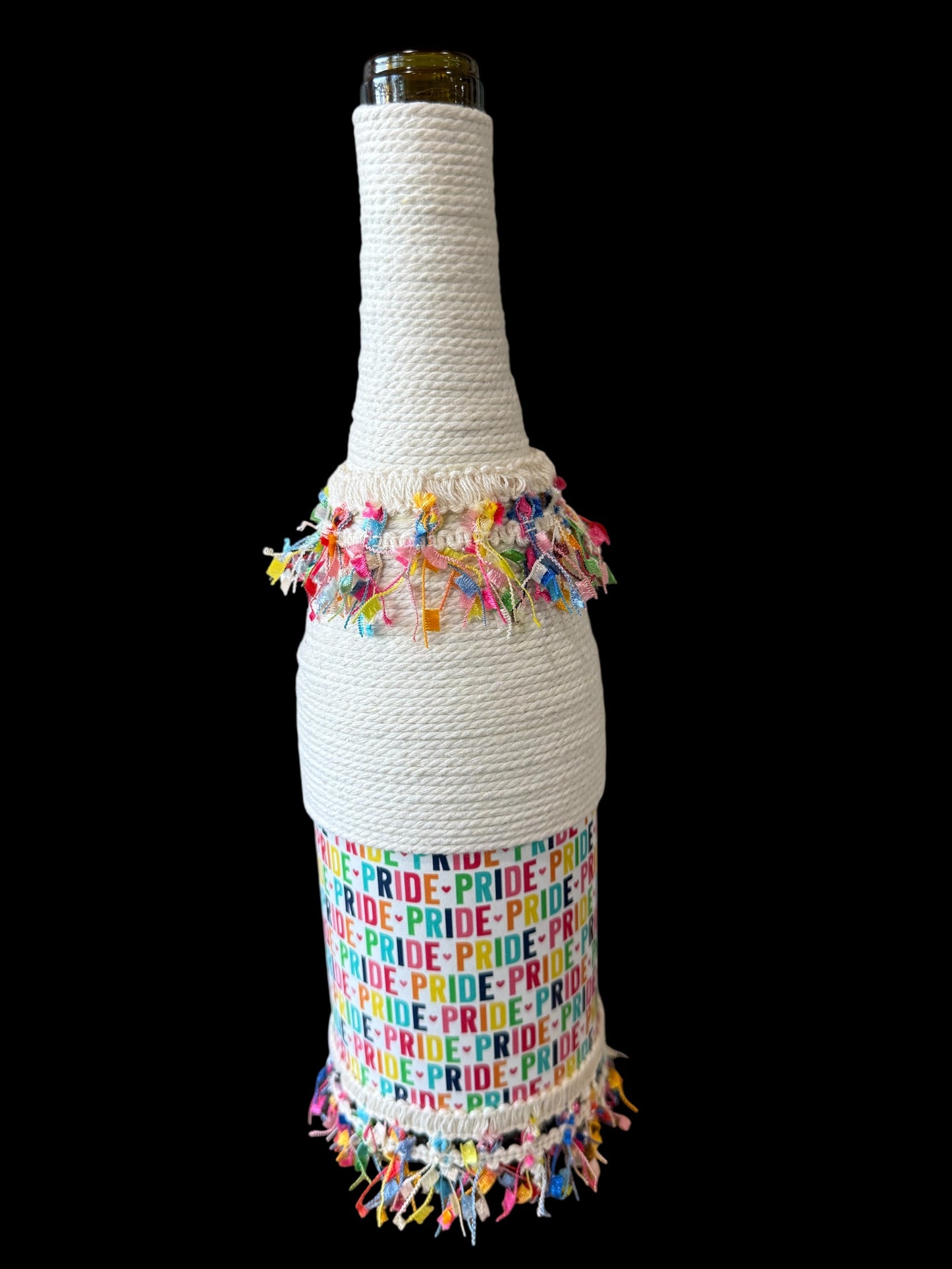 Rainbow Pride Upcycled Wine Bottle Incense Burner | Boho Home Fragrance Decor