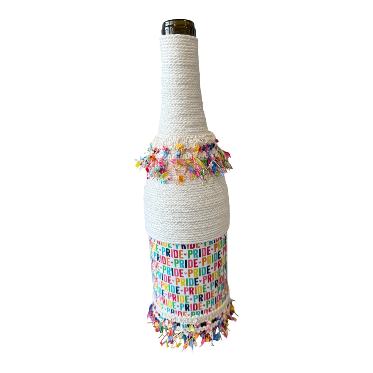 Rainbow Pride Upcycled Wine Bottle Incense Burner | Boho Home Fragrance Decor