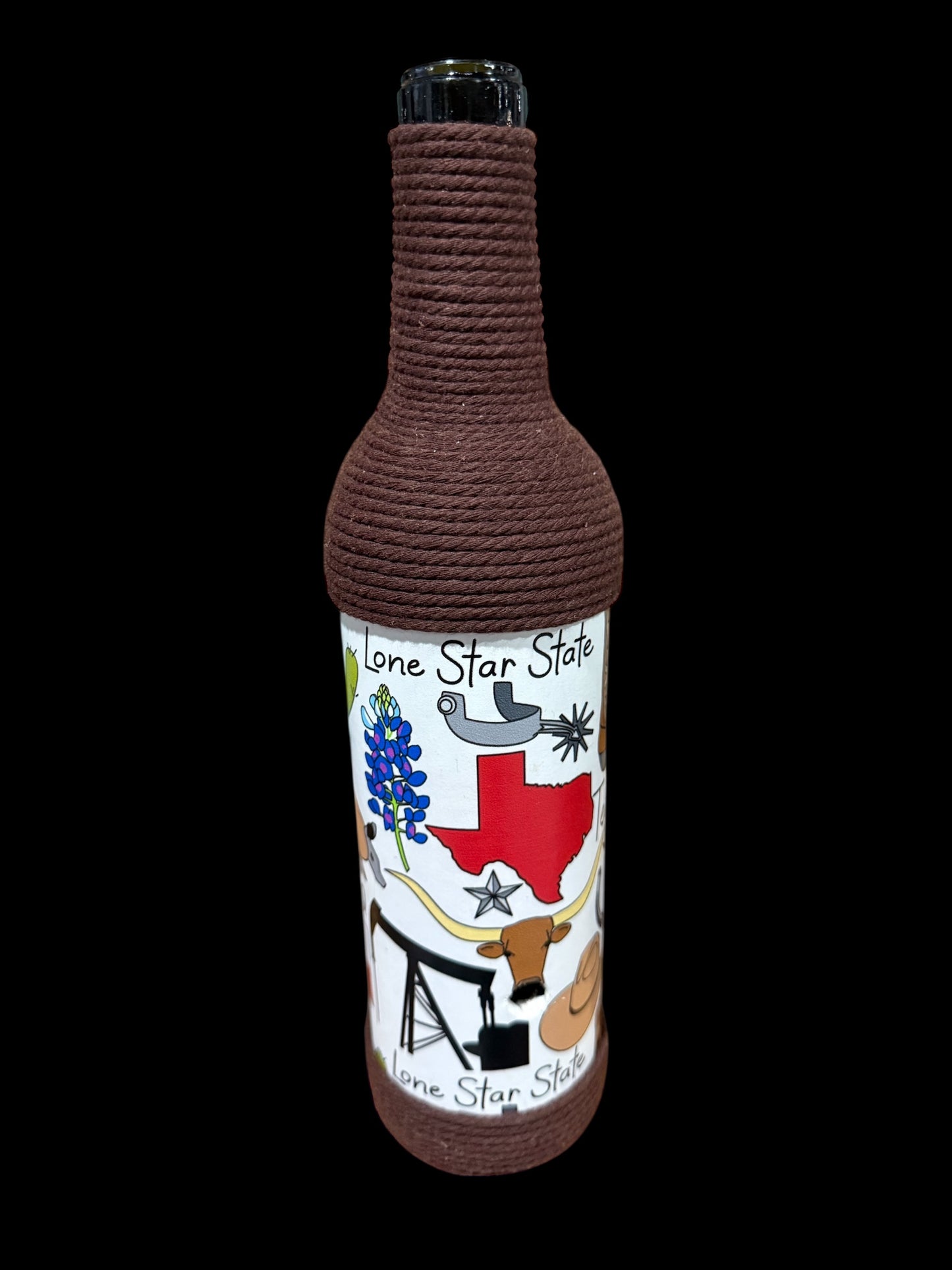 Lone Star Upcycled Wine Bottle Incense Burner | Western Home Fragrance Decor